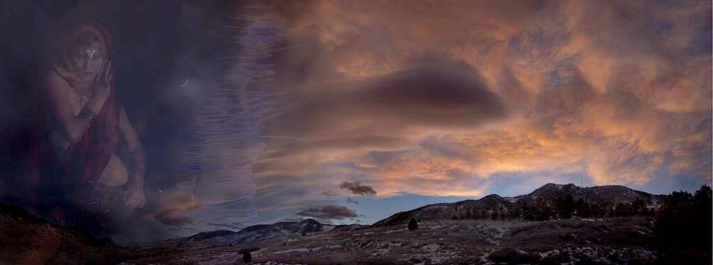 Digital Fine Art Montage of the Red Rocks Park, Morrison Colorado
